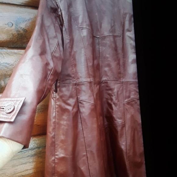 Authentic 1970’s Berman's Leather Car Coat CORDOVAN - Picture 5 of 16